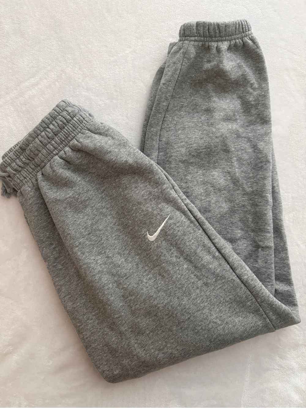 Nike Gray Kids Sweatpants with White Swoosh